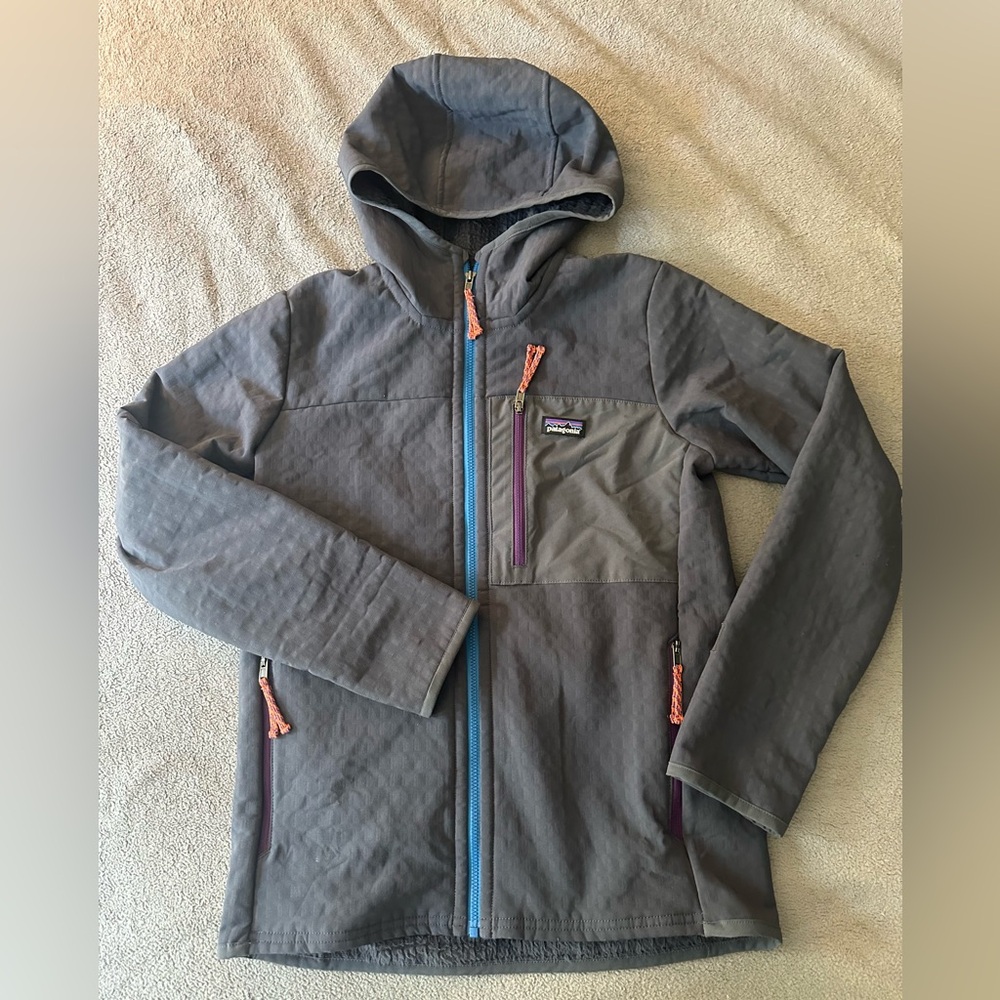 Patagonia Kids Charcoal Gray Raincoat